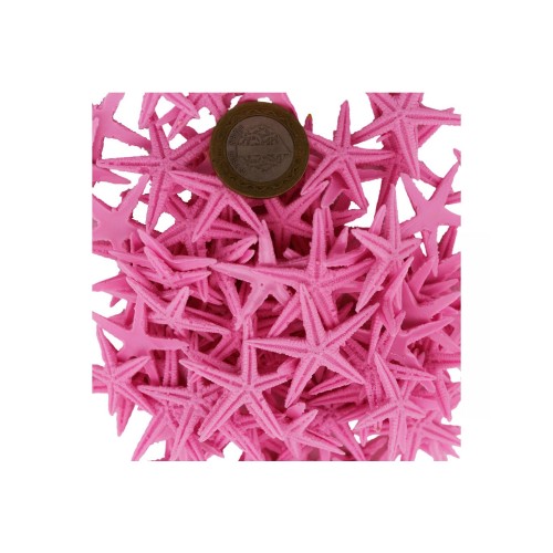 Polyester Deniz Yıldızı Minik Boy  0.5 CM- 1.5 CM - 100 Adet  Pembe