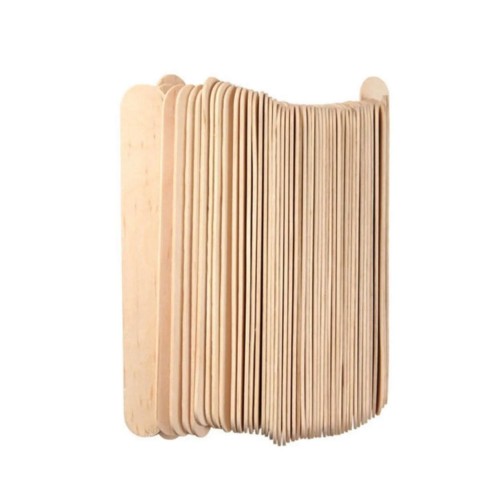 Epoksi Karıştırma Çubuğu Ahşap Dil Basma Çubuğu Naturel 25 Lü 14 CM