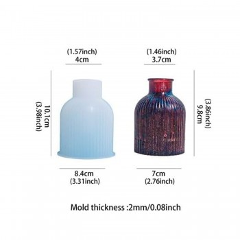 Epoksi Silikon Taş Tozu Kalıbı Geniş Beden Dik Çizgili Çiçek Vazo Kalıbı Epoksi Silikon Taş Tozu Kalıbı Geniş Beden Dik Çizgili Çiçek Vazo Kalıbı