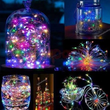 Peri Led Işık|ince Pil Yataklı Şerit Led Kendinden Pilli Rengarenk - 1,5 Metre Peri Led Işık|ince Pil Yataklı Şerit Led Kendinden Pilli Rengarenk - 1,5 Metre