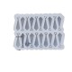 Epoksi Silikon Kalıp Çoklu Kravat Kalıbı Delikli Kravat Anahtarlık Takı Küpe Kalıbı 3.8x1.1 CM 20 li