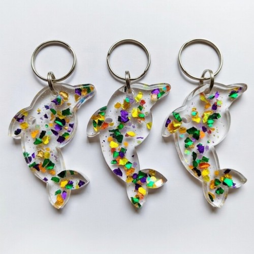 Epoksi Silikon Kalıp Çoklu Yunus Balığı Kalıbı Yunus Anahtarlık Kalıbı Silikon 4.5x2.2 CM 10 lu