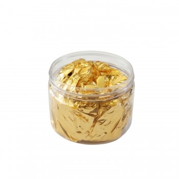 Epoksi Tasarım İçin İmitasyon Varak Yaprak Kırışık Kutuda 16x16 CM - 8 adet  Gold