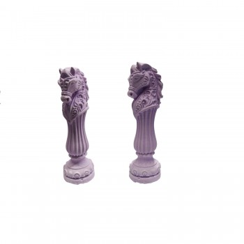 Silikon 3D Çizgili At Figürlü Kalıp Taş Tozu Mum ve Sabun Yapım Kalıbı 12 CM