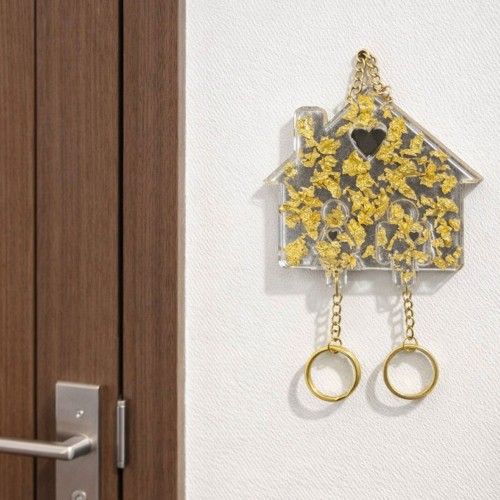 Silikon Epoksi  Kalıp Ev Anahtarlık Kalıbı Çift Özel Duvar İçin Anahtarlık Kalıbı 11.5x9.6 CM