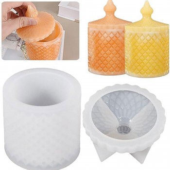 Silikon Epoksi Taş Tozu Geometrik Desen Mücevher Ve Saklama Kutusu Ve Mumluk Kalıbı