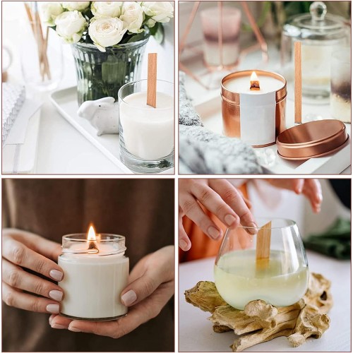 Ahşap Mum Fitili Soya Fitili Bardak Mum Fitili - 50 Adet Ahşap Mum Fitili Soya Fitili Bardak Mum Fitili - 50 Adet
