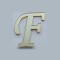 Alfabe Aynalı Pleksi 4 Cm -Gold Kendinden Yapışkanlı  Flexi Harf  F Harfi