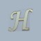 Alfabe Aynalı Pleksi 4 Cm -Gold Kendinden Yapışkanlı  Flexi Harf  H Harfi