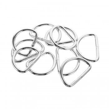 Anahtarlık Montaj Halkası D Çanta Bağlantı Halkası 19x15 MM - 1000 Adet  Gümüş