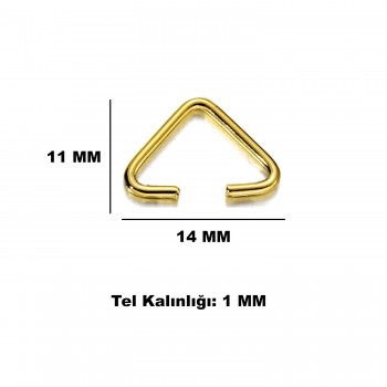 Anahtarlık Montaj Halkası Üçgen Takı Bağlantı Halkası 14x11 MM - 100 Adet Gümüş Anahtarlık Montaj Halkası Üçgen Takı Bağlantı Halkası 14x11 MM - 100 Adet Gümüş