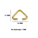 Anahtarlık Montaj Halkası Üçgen Takı Bağlantı Halkası 14x11 MM - 100 Adet  Gümüş