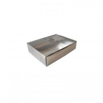 Asetat Kapaklı Karton Kutu 9x12x3 CM - 25 Adet Gümüş Asetat Kapaklı Karton Kutu 9x12x3 CM - 25 Adet Gümüş