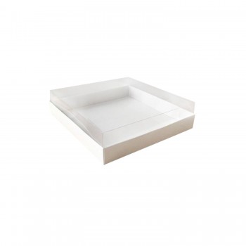 Asetat Kapaklı Karton Kutu Havlu Kutusu 20X20X5 CM - 10 Adet Beyaz Asetat Kapaklı Karton Kutu Havlu Kutusu 20X20X5 CM - 10 Adet Beyaz