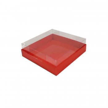 Asetat Kapaklı Karton Kutu Havlu Kutusu 20X20X5 CM - 10 Adet Kırmızı Asetat Kapaklı Karton Kutu Havlu Kutusu 20X20X5 CM - 10 Adet Kırmızı