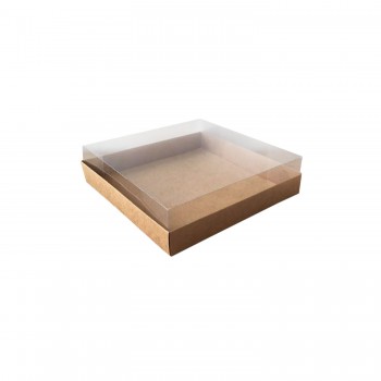 Asetat Kapaklı Karton Kutu Havlu Kutusu 20X20X5 CM - 10 Adet Kraft Asetat Kapaklı Karton Kutu Havlu Kutusu 20X20X5 CM - 10 Adet Kraft