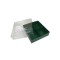 Asetat Kapaklı Karton Kutu 12x12x3 CM 4 Bölmeli Kutu - 10 Adet  Yeşil