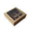 Asetat Pencereli Karton Kutu 15x15x5 CM 9 Bölmeli Kutu - 10 Adet  Kraft