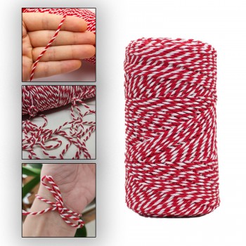 Bileklik İp Beyaz Kırmızı Şans Bilekliği İpi 2 MM - 200 GR