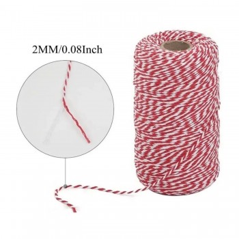 Bileklik İp Beyaz Kırmızı Şans Bilekliği İpi 2 MM - 200 GR Bileklik İp Beyaz Kırmızı Şans Bilekliği İpi 2 MM - 200 GR