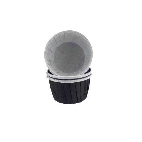 Cupcake Kalıbı Orta Boy Düz Renk  50*39 MM - 100 Adet  Siyah