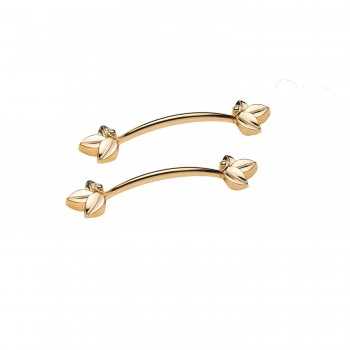 Defne Plastik Kulp Yonca Desenli Model 14 CM - 2 Adet Gold Defne Plastik Kulp Yonca Desenli Model 14 CM - 2 Adet Gold