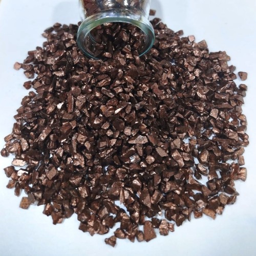 Dekoratif  4-8 MM Arlığında  Gercek Cam kırığı 1 Kg   KahveRengi