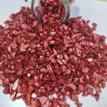 Dekoratif 4-8 MM Arlığında Gercek Cam kırığı 1 Kg Kırmızı Dekoratif 4-8 MM Arlığında Gercek Cam kırığı 1 Kg Kırmızı