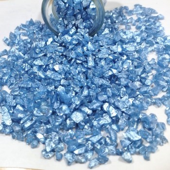 Dekoratif 4-8 MM Arlığında Gercek Cam kırığı 1 Kg Mavi Dekoratif 4-8 MM Arlığında Gercek Cam kırığı 1 Kg Mavi