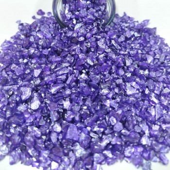 Dekoratif 4-8 MM Arlığında Gercek Cam kırığı 1 Kg Mor Dekoratif 4-8 MM Arlığında Gercek Cam kırığı 1 Kg Mor