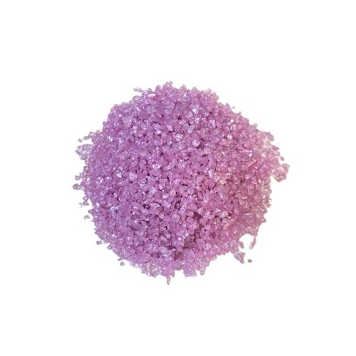 Dekoratif  Kırma Kırık Cam SEDEFLİ Renk Cam Kırığı - 1 KG  Pembe