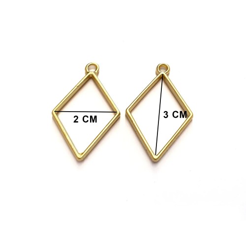 Epoksi Basık Kare Model Metal Kolye Takı Ucu - 5 Adet Gold Epoksi Basık Kare Model Metal Kolye Takı Ucu - 5 Adet Gold