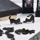 Epoksi Çoklu Kedi Figürleri Kolye Ve Anahtarlık Kalıbı 8 Li