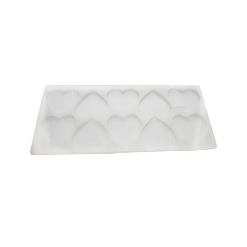 Epoksi Reçine Silikon Kalıp Çoklu KALP Magnet Kalıbı Seri Döküm Kalıbı 6 CM 10 Lu