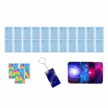 Epoksi Çoklu Silikon Kalıp Anahtarlık Kalıbı Dikdörtgen Seri Döküm Kalıbı 4X6 CM 20 Li Epoksi Çoklu Silikon Kalıp Anahtarlık Kalıbı Dikdörtgen Seri Döküm Kalıbı 4X6 CM 20 Li
