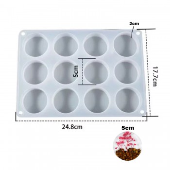 Epoksi Çoklu Silikon Kalıp Daire Yuvarlak Dekoratif Obje Kalıbı 5X5X2 CM 12 Li Epoksi Çoklu Silikon Kalıp Daire Yuvarlak Dekoratif Obje Kalıbı 5X5X2 CM 12 Li