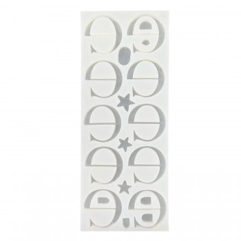 Epoksi Çoklu Silikon Kalıp Ters E Harfi Anahtarlık Reçine Seri Döküm Kalıbı 4 CM 10 Lu