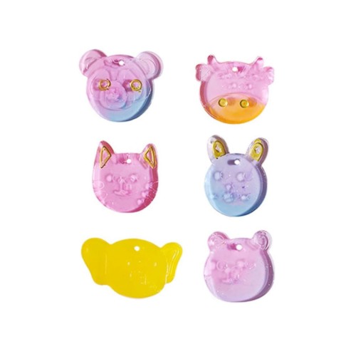 Epoksi Delikli Sevimli Hayvan Figürleri Kolye Ve Küpe Kalıbı 6 Lı