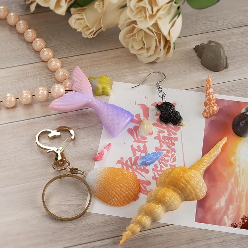 Epoksi Deniz Tema Figürleri - Deniz Atı, Deniz Kızı Kuyruğu, Deniz Yıldızı Kolye Kalıbı