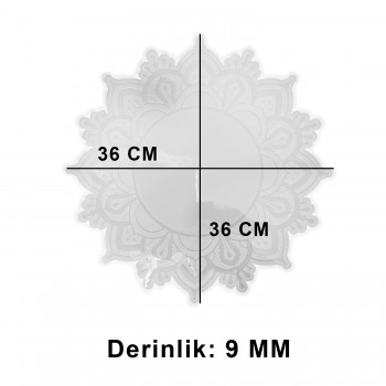 Epoksi Dişli Motifli Tepsi Kalıbı 36 CM