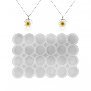 Epoksi Kalıbı Çoklu Daire Kolye Ve Anahtarlık Kalıbı 24 Lü