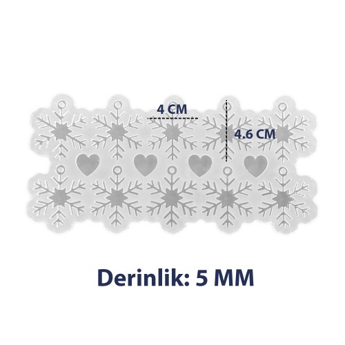 Epoksi Kış Temalı Kartanesi Kalıbı 10 Lu