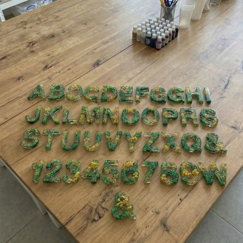 Epoksi Küçük Türkçe Harfler ve Rakamlar Kalıbı 3 CM