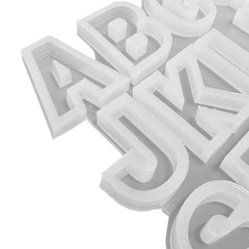 Epoksi Küçük Türkçe Harfler ve Rakamlar Kalıbı 3 CM