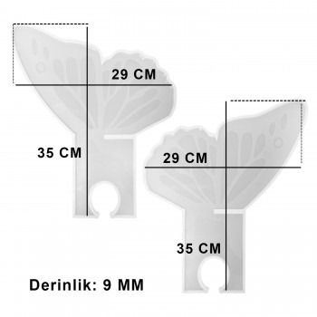 Epoksi Kuran-ı Kerim Kelebek Model Desenli Çift Rahle Kalıbı Epoksi Kuran-ı Kerim Kelebek Model Desenli Çift Rahle Kalıbı