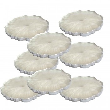 Epoksi Magnet  Yanı Gold Gümüş Varaklı 7 CM  - 10  Adet  Gümüş