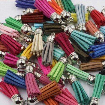 Epoksi Mini Deri Anahtarlık Küpe Püskül Karışık Renk - 100 Adet Epoksi Mini Deri Anahtarlık Küpe Püskül Karışık Renk - 100 Adet