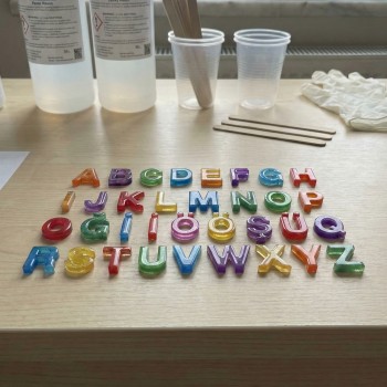 Epoksi Mini Türkçe TERS Alfabe Harfleri Kalıbı 1.5 CM Epoksi Mini Türkçe TERS Alfabe Harfleri Kalıbı 1.5 CM