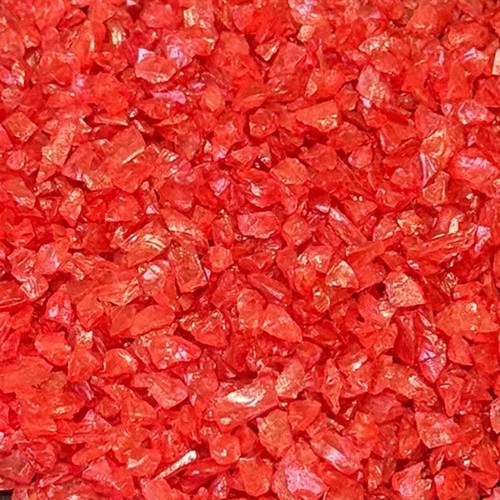 Epoksi Mum Dekoratif 2-4 MM Arlığında Gerçek Cam Kırığı - 1 KG  Kırmızı Bakır