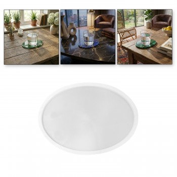 Epoksi Oval Bardak Altlığı Kalıbı 13x9 CM